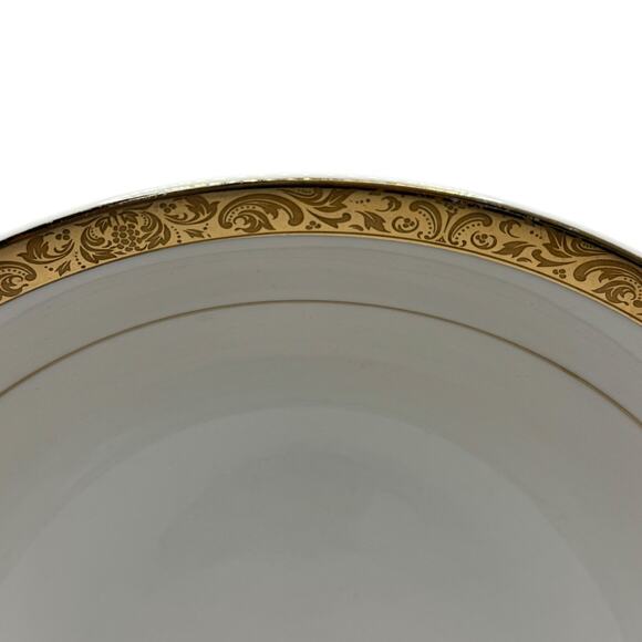 SANGO China white w/ Gold Rim‎ Serving Bowl 9 1/4 inch  DEVILLE nbr 8460 pattern - Picture 5 of 6